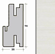Коробка прямая телескопическая Стандарт с уплотнителем для дверей Profil Doors серия X Ясень белый (Эш Вайт) Мелинга